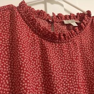 Orange cheetah print dress